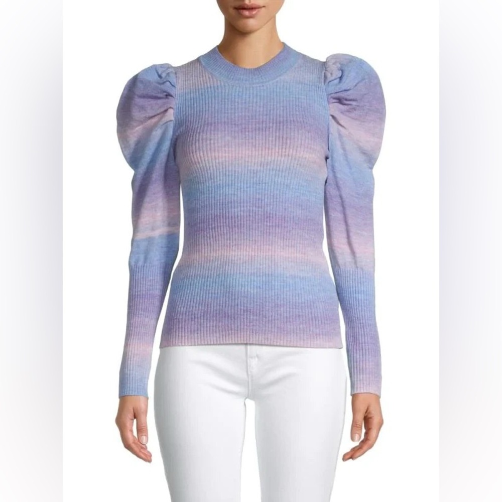 En Saison Mila ombre sweater featuring puffed sleeves size small